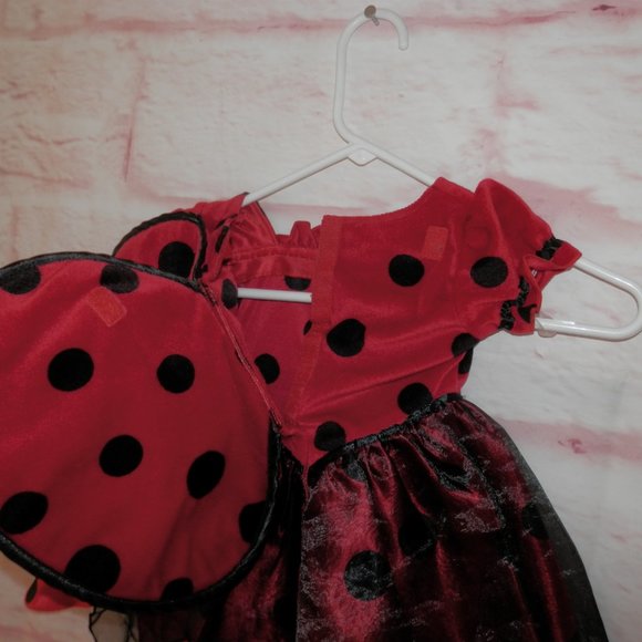 Ladybug Dress by Koala Kids 18 Months Adorable Outfit With Velour Wings 3602 - Picture 7 of 9